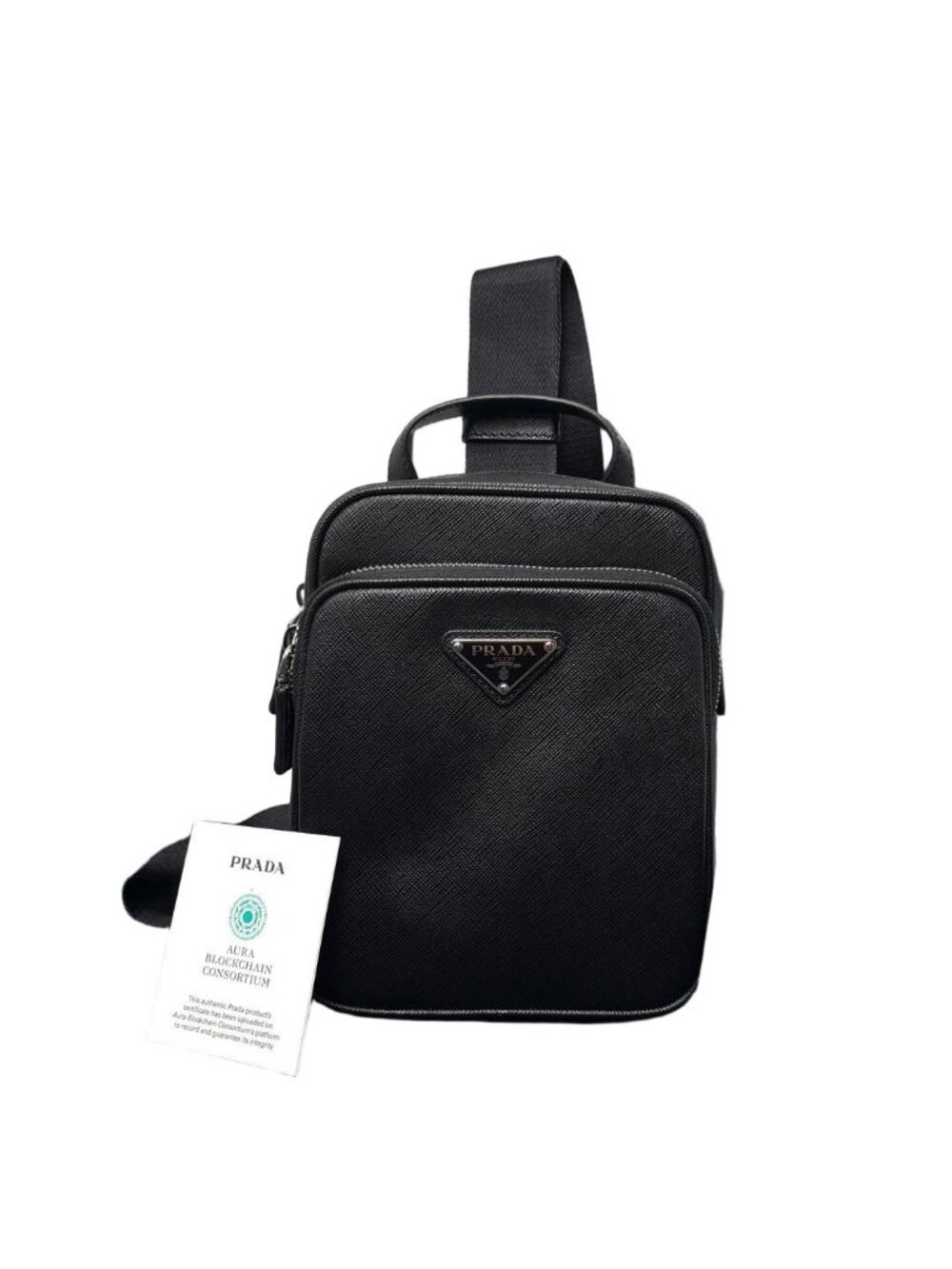 Prada Saffiano Leather Belt Bag Black
